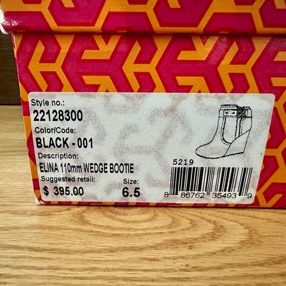 Tory Burch Elina 110mm Wedge Boot - Black - Size 6.5 - Picture 11 of 11